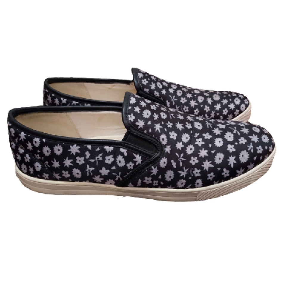 Coach black and white floral sneakers